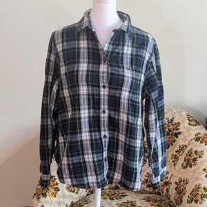 L.L. Bean Flannel Shirt Women's Medium Petite